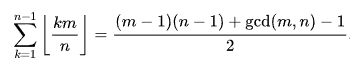 Formula for calculating a floor series with GCD trickery